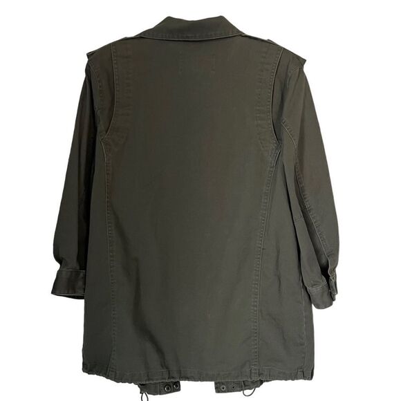 WHO WHAT WEAR Oversized Military Canvas 100% Cotton Jacket M - Picture 4 of 12